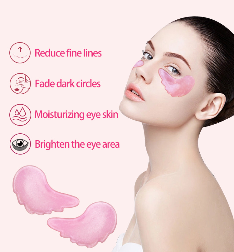 Maschera per gli occhi con ala al collagene di rosa