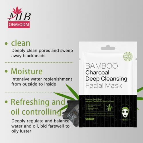 Maschera nera detergente al carbone di bambù